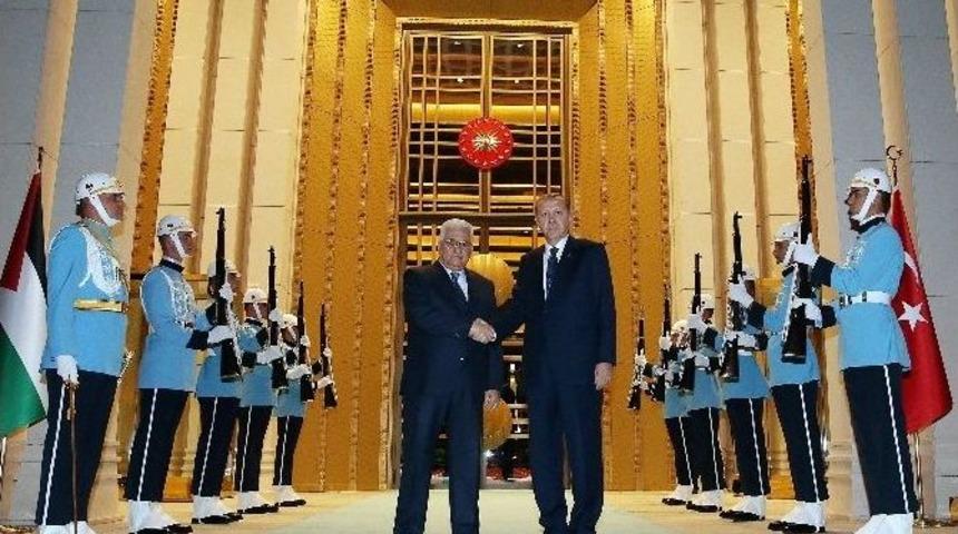 Cumhurbaşkanı Erdoğan, Filistin Devlet Başkanı Abbas İle G&ouml;r&uuml;şt&uuml;
