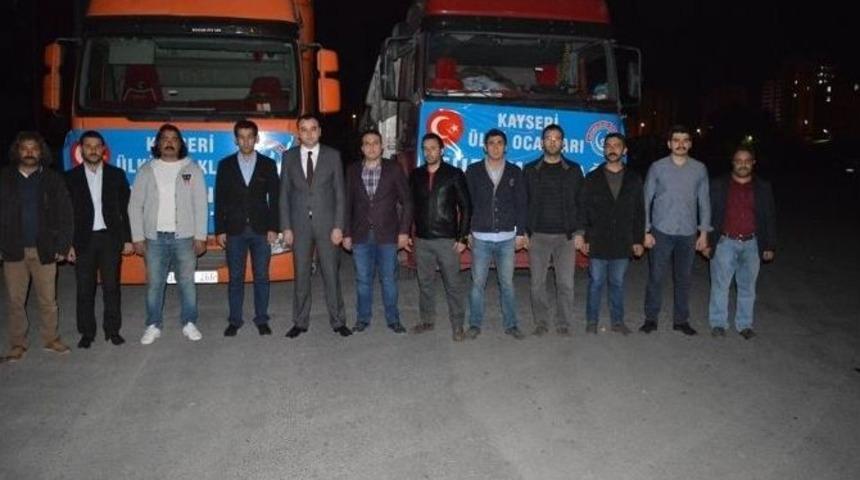 &Uuml;lk&uuml; Ocakları&rsquo;ndan T&uuml;rkmendağı Ve Cerablus&rsquo;a 2 Tır Yardım