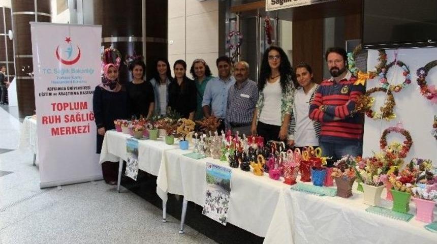 Toplum Ruh Sağlığı Merkezinde Tedavi G&ouml;ren Hastalar Sergi A&ccedil;tı
