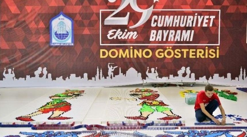 Yıldırım Belediyesi 300 Bin Domino Taşı İle Rekor Kıracak
