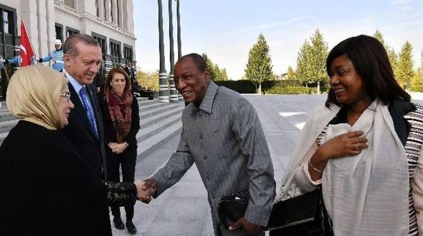 Cumhurbaşkanı Erdoğan, Gine Cumhurbaşkanı Conde İle G&ouml;r&uuml;şt&uuml;