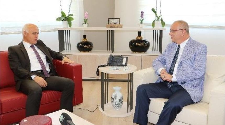 Bayrak&rsquo;tan Başkan Erg&uuml;n&rsquo;e Veda Ziyareti