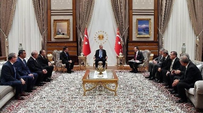 Cumhurbaşkanı Erdoğan Tobb Heyetini Ağırladı
