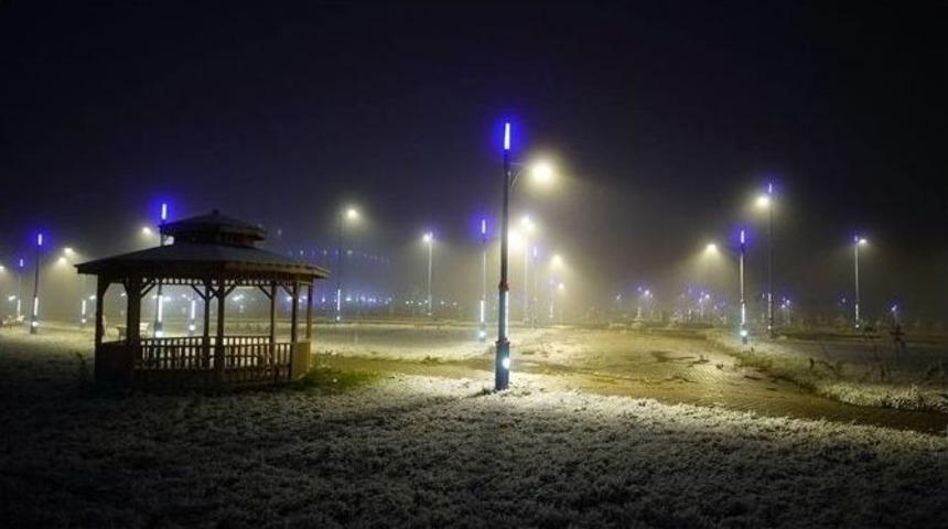 Ar&uuml; Yenisey Yerleşkesine Kar Yağdı