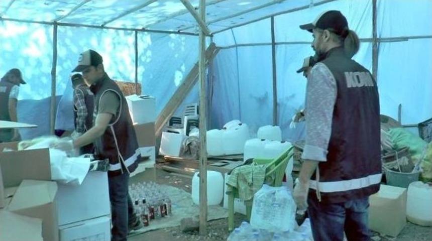 Ormandaki Sahte İ&ccedil;ki İmalathanesine Nefes Kesen Operasyon