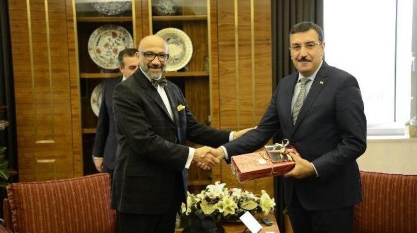 Bakan T&uuml;fenkci, Venezuela B&uuml;y&uuml;kel&ccedil;isi Bracho Reyes&rsquo;i Ağırladı