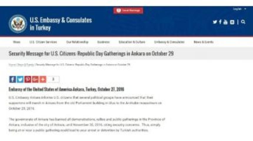 Abd&rsquo;den Vatandaşlarına &ldquo;izmir&rdquo; Uyarısı