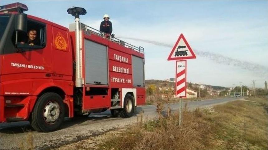 Tavşanlı&rsquo;da Anız Yangını