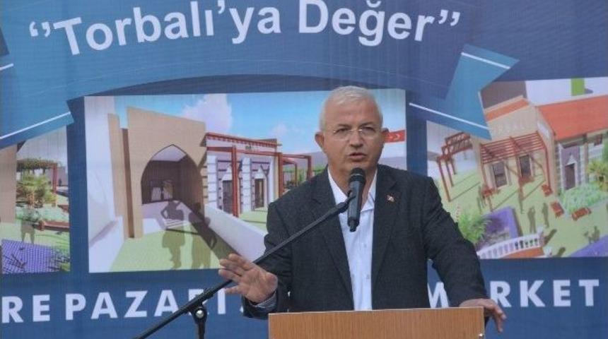 Torbalı&rsquo;da 512 Metrekarelik Sosyal Marketin Temeli Atıldı