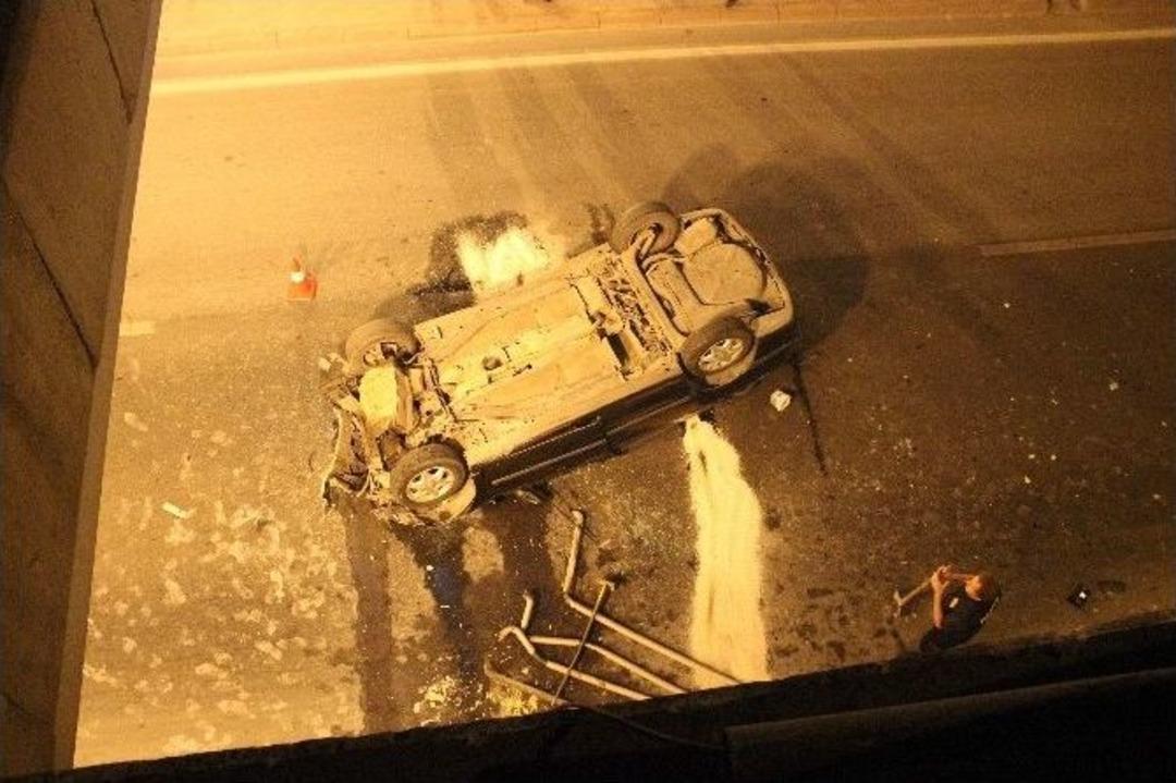 Otomobil Alt Ge&ccedil;ite U&ccedil;tu: 1 Yaralı