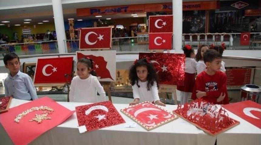 &Ccedil;ocuklar, T&uuml;rk Bayrağı Hazırlamak İ&ccedil;in Yarıştı