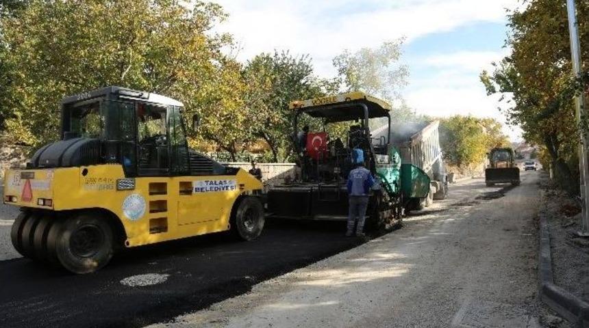 Talas, Asfalt Çalışmalarını Hızlandırdı