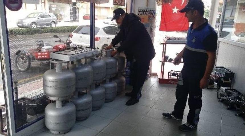 Alaşehir Zabıtasından T&uuml;pgaz Satıcılarına Denetim