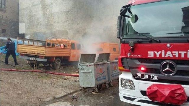 İspir&rsquo;de Atv Aracı Yanarak Kullanılamaz Hale Geldi 2