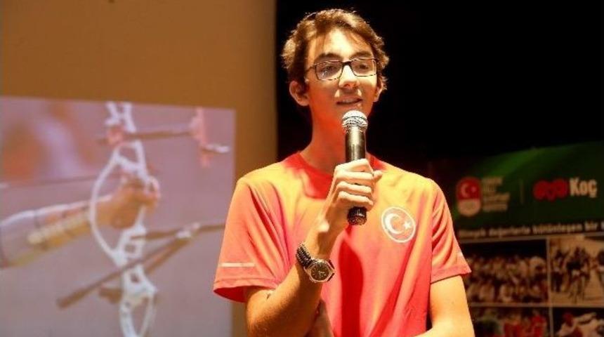 İhlas Eğitim Kurumları&rsquo;nda Mete Gazoz İle Olimpiyat R&uuml;zgarı