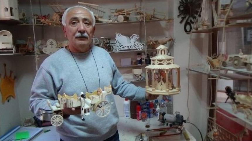Ahşabı Sanata D&ouml;n&uuml;şt&uuml;r&uuml;yor