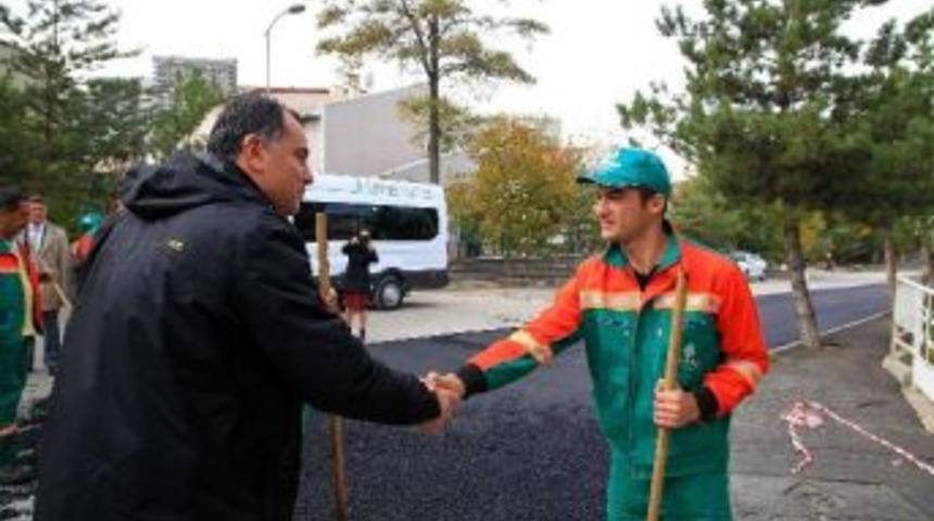 Taşdelen Asfalt &Ccedil;alışmalarını Denetledi