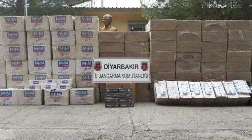 Diyarbakır&rsquo;da Piyasa Değeri 425 Bin Tl&rsquo;lik Sigara Ele Ge&ccedil;irildi