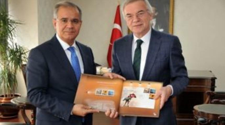 Karaman Ptt Başm&uuml;d&uuml;r&uuml; Ersoy&rsquo;dan Vali Tapsız&rsquo;a Ziyaret