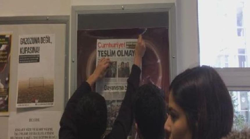 &Uuml;niversitede Cumhuriyet Gazetesi Gerginliği