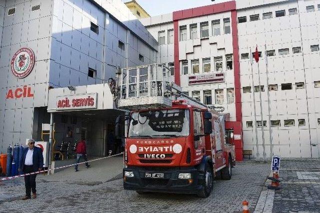 G&uuml;m&uuml;şhane Devlet Hastanesinde Yangın Tatbikatı 1