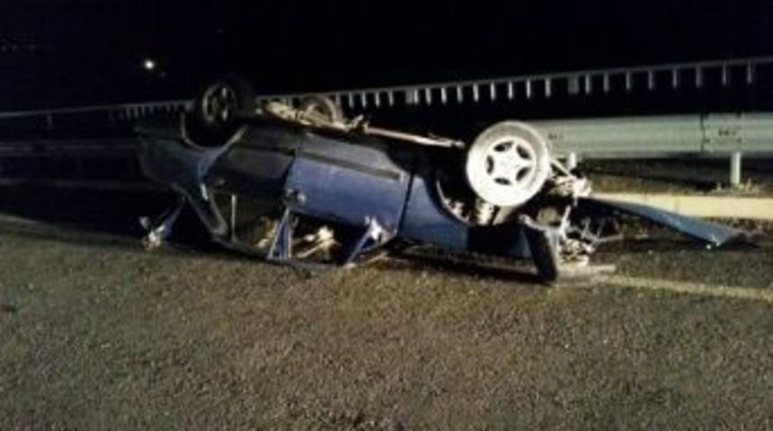 Otomobil Takla Attı: 1 Yaralı