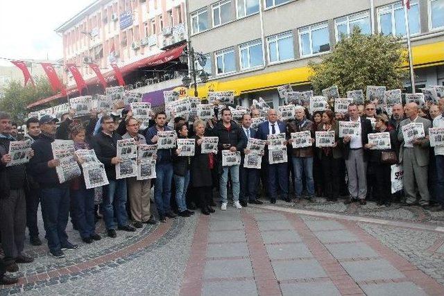 Edirne’de Chp’lilerden Cumhuriyet Gazetesine Destek