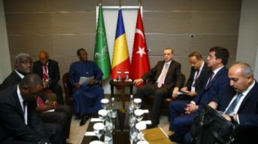 Cumhurbaşkanı Erdoğan, &Ccedil;ad Cumhurbaşkanı Itno İle Bir Araya Geldi