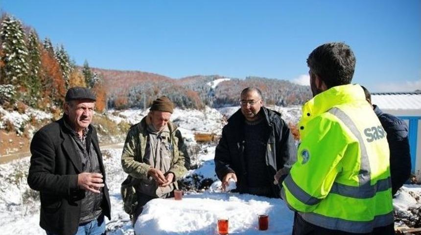 Ak&ccedil;ay Barajında Kara Rağmen &Ccedil;alışmalar S&uuml;r&uuml;yor