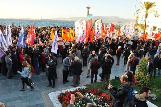 İzmir de Emek &Ouml;rg&uuml;tlerinden Eylem 1