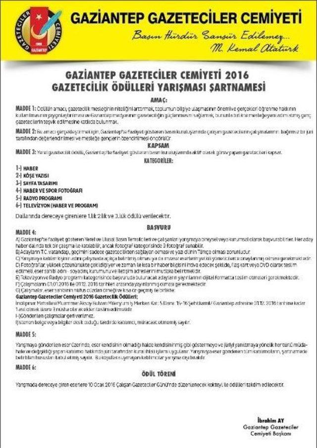 Ggc 2016 Basın &Ouml;d&uuml;lleri Başvuruları Başladı 1