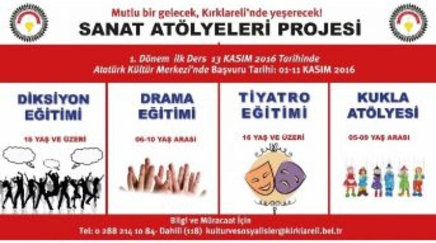 Sanat At&ouml;lyeleri Projesi Başlıyor