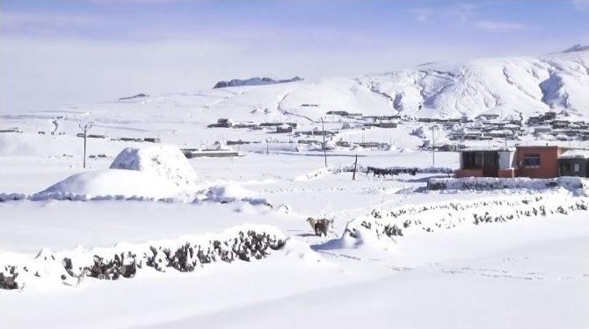 Doğubayazıt&rsquo;ta Kar Hayatı Durdurdu