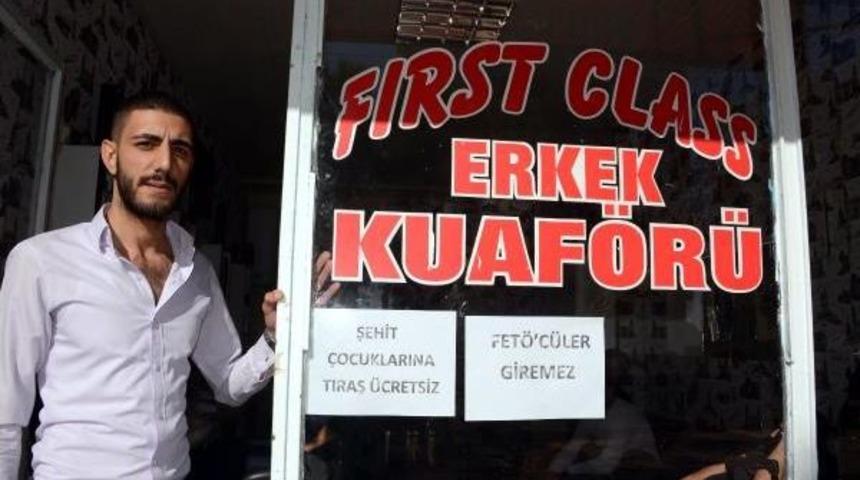 Berberden Şehit &Ccedil;ocuklarına &Uuml;cretsiz Tıraş