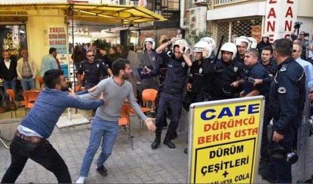 Hdp Gözaltılarını Protesto Eden Gruba Polis Müdahalesi