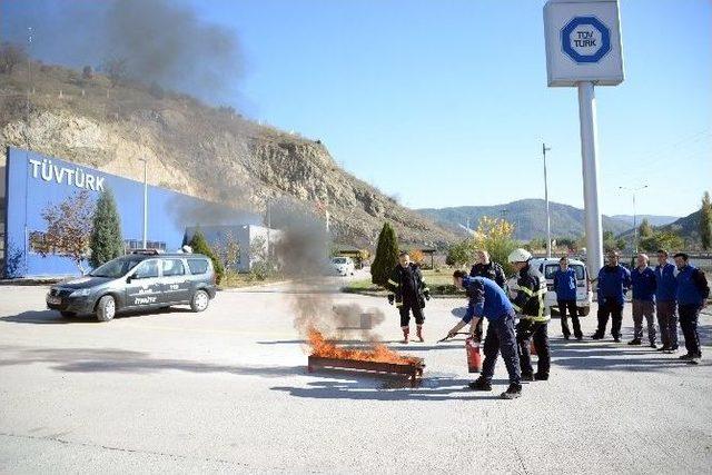 Bilecik Belediyesinden Yangın Tatbikatı