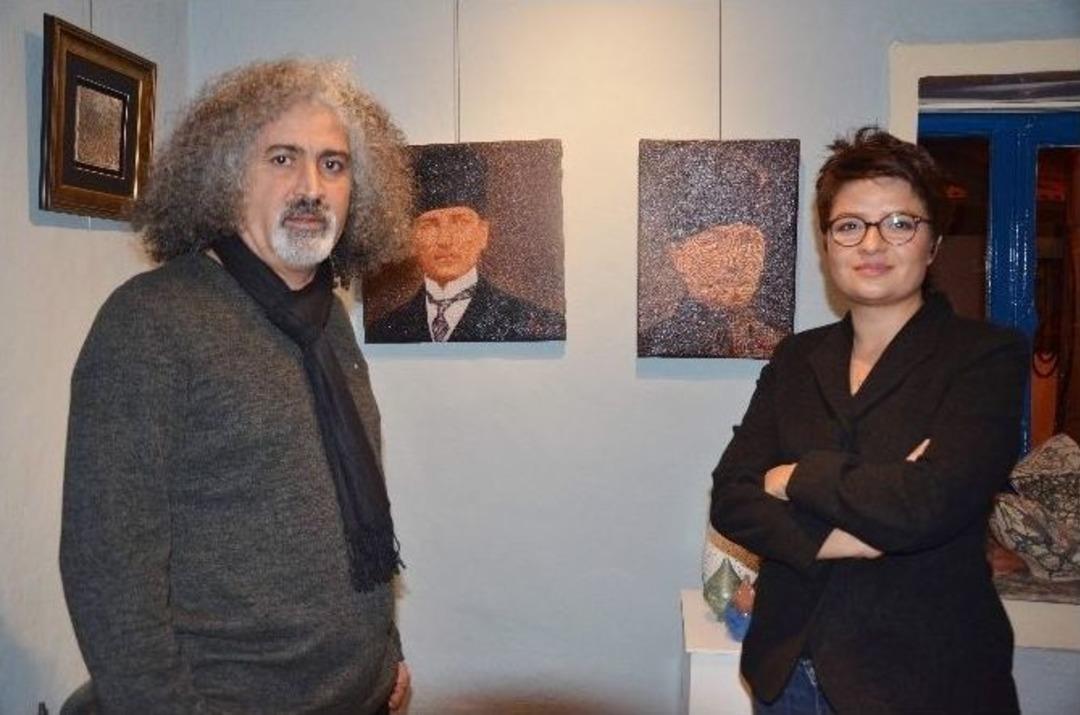 &Ccedil;ivilerle Kazılarak Yapılan Resimler Eskişehir&rsquo;de G&ouml;r&uuml;c&uuml;ye &Ccedil;ıktı