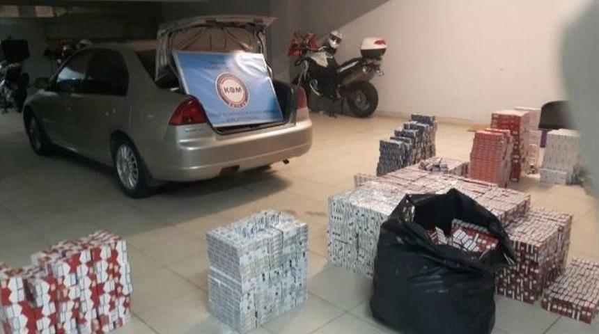 Bagajdan 9 Bin Paket Ka&ccedil;ak Sigara &Ccedil;ıktı