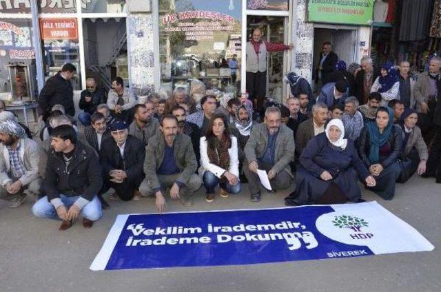 Şanlıurfa'da Hdp Ve Dbp'lilerden Oturma Eylemi (2)