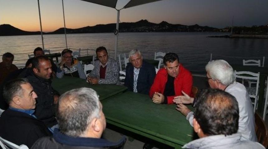 Başkan Kocadon, Yalıkavak&rsquo;ta Balık&ccedil;ıları Dinledi