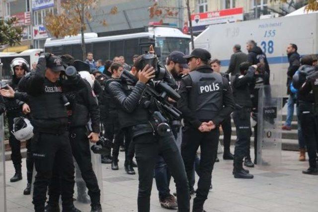 Şişli'de Hdp'lilerin Tutuklanmasını Protesto Edenlere Müdahale