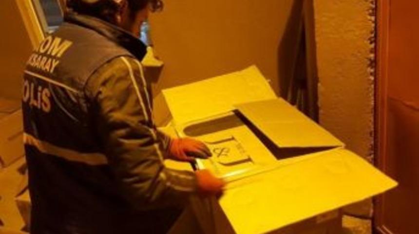 Aksaray&rsquo;da 25 Bin Paket Ka&ccedil;ak Sigara Ele Ge&ccedil;irildi