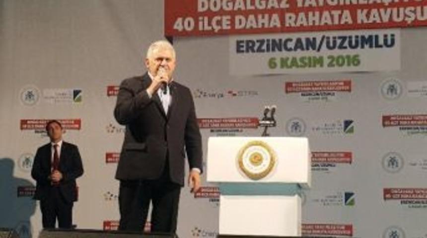 Başbakan Yıldırım, &Uuml;z&uuml;ml&uuml;&rsquo;de 40 İl&ccedil;eye Doğalgaz Dağıtım T&ouml;renine Katıldı