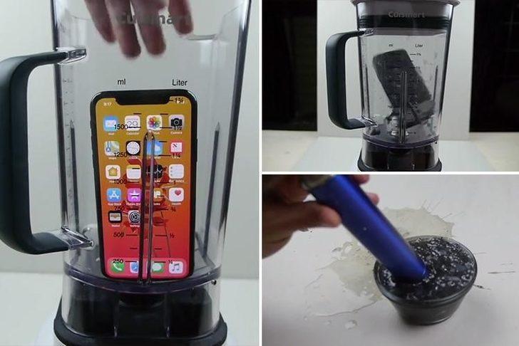 IPhone X'i blenderda parçalayıp suyunu içmeye çalıştı G1