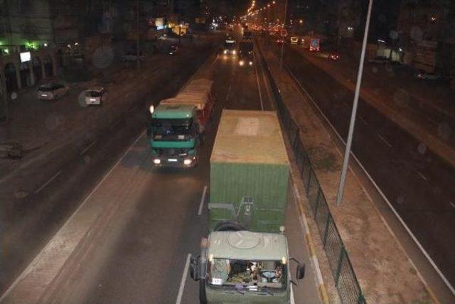 Askeri Malzeme Taşıyn Tır'lar, Kızıltepeyi Geçti