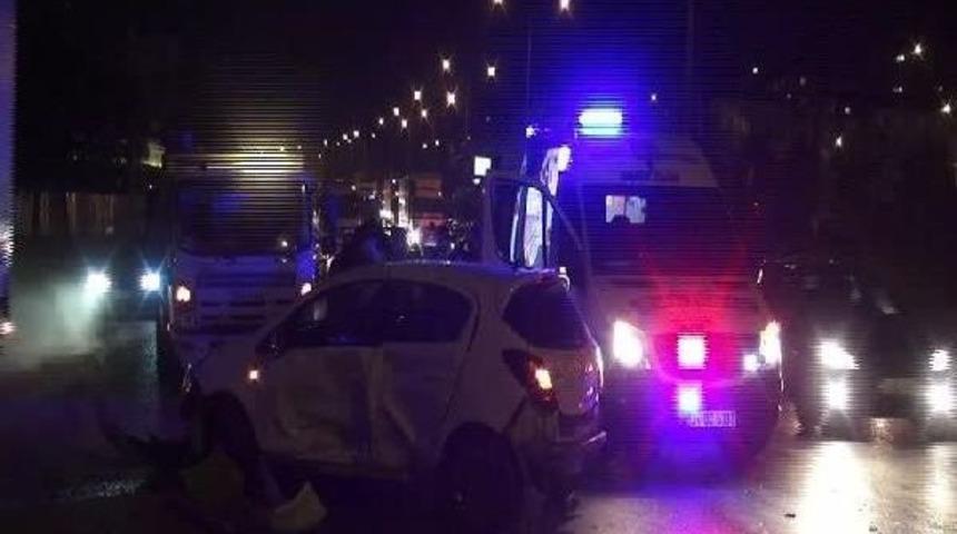 Zincirleme Kaza D-100'de Trafiği Kilitledi