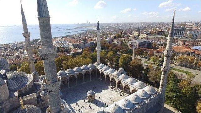 (&ouml;zel) Restorasyonu Tamamlanan Sultanahmet Camii Havadan G&ouml;r&uuml;nt&uuml;lendi 1