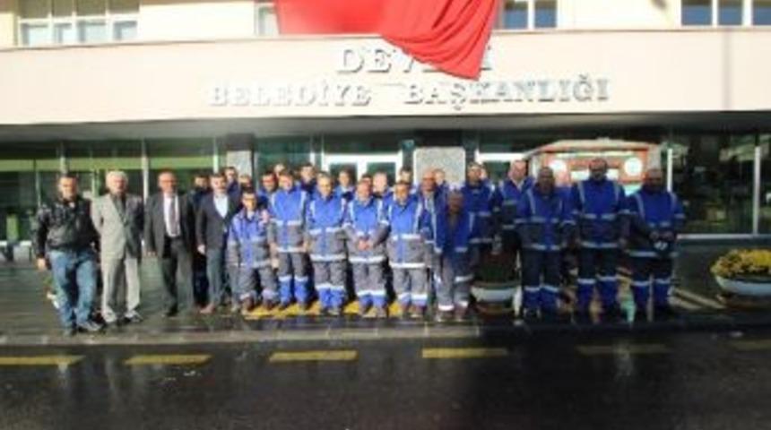 Develi&rsquo;de Temizlik Personeli Kışa Hazır