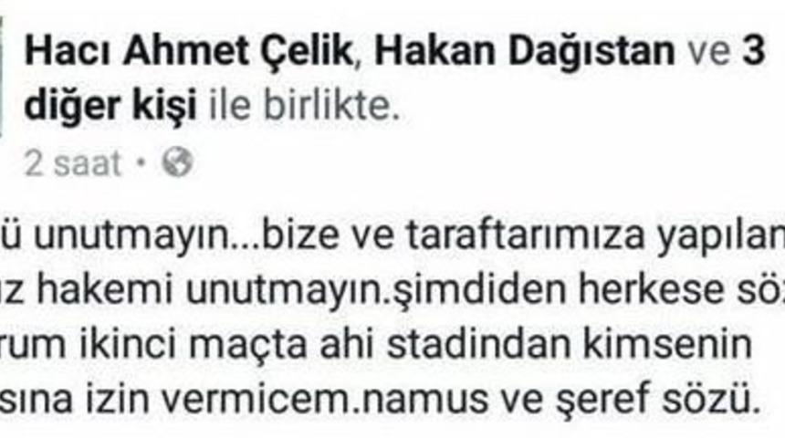 Amat&ouml;r Futbolcudan Şok Tehdit