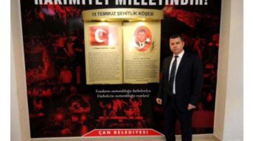 &Ccedil;an Belediyesi Girişine '15 Temmuz Şehitler K&ouml;şesi'